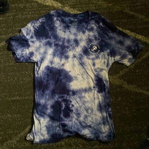 blue tie dye primitive shirt